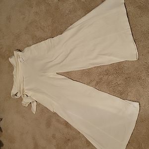 Free people beach white flare pants sz S/p